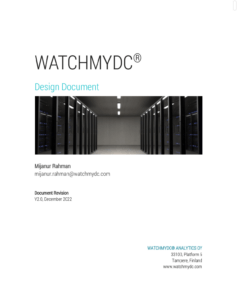 WatchMyDC solution design document - cover